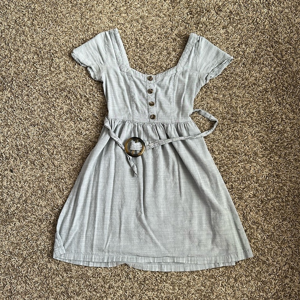 Blue milkmaid style dress